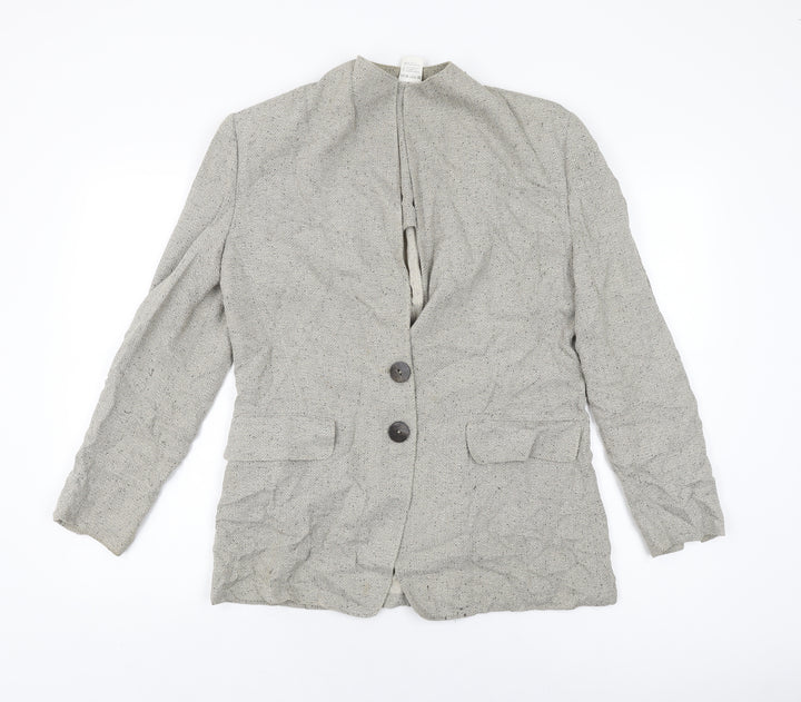 Synonyme Womens Beige Jacket Size 12 Button