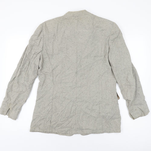 Synonyme Womens Beige Jacket Size 12 Button
