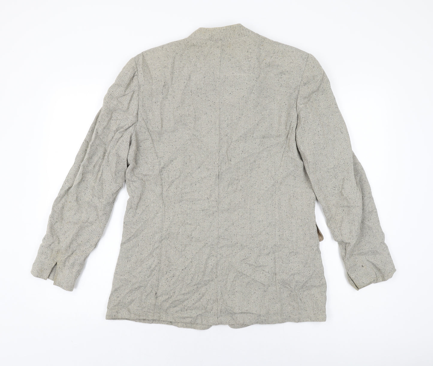 Synonyme Womens Beige Jacket Size 12 Button