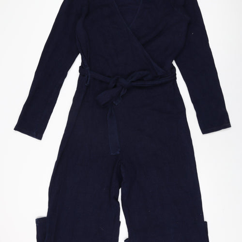 NEXT Womens Blue Cotton Jumpsuit One-Piece Size 16 L29 in Pullover