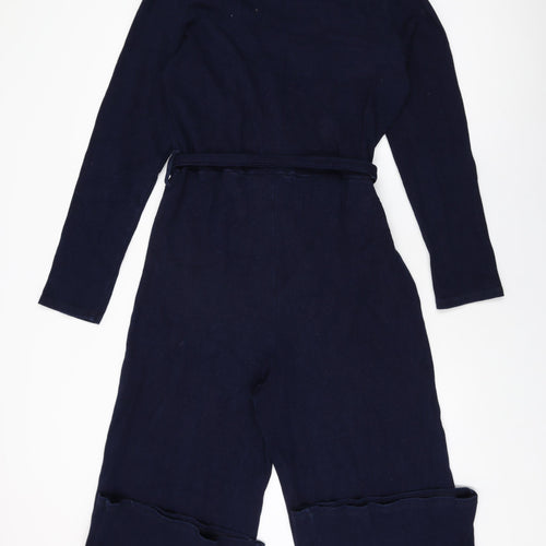 NEXT Womens Blue Cotton Jumpsuit One-Piece Size 16 L29 in Pullover