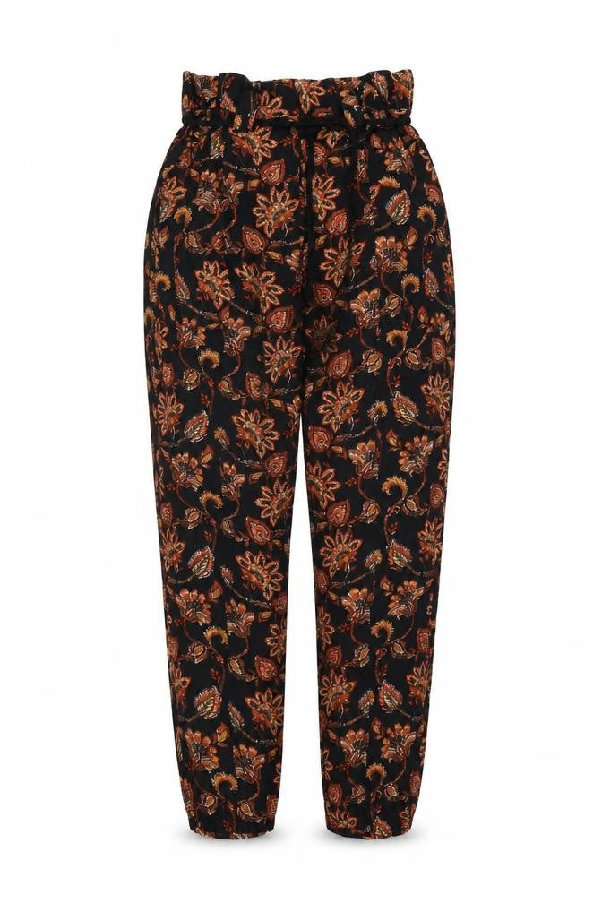 Mango Womens Black Geometric Viscose Trousers Size XS L27 in Regular Zip