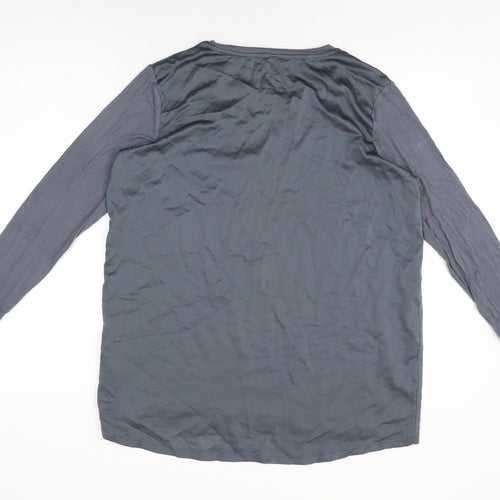 NEXT Womens Grey Solid Viscose Top Pyjama Top Size 8