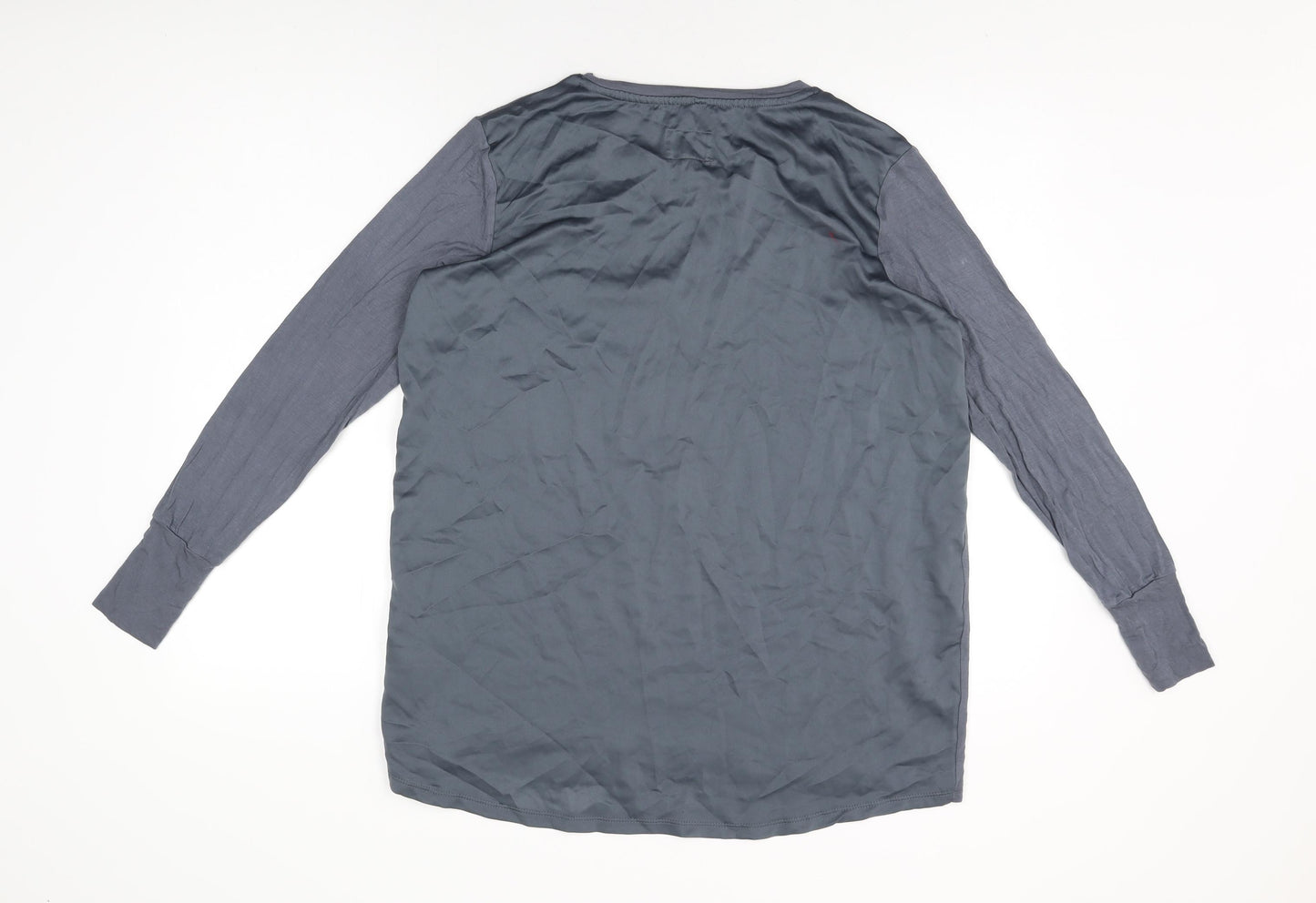 NEXT Womens Grey Solid Viscose Top Pyjama Top Size 8