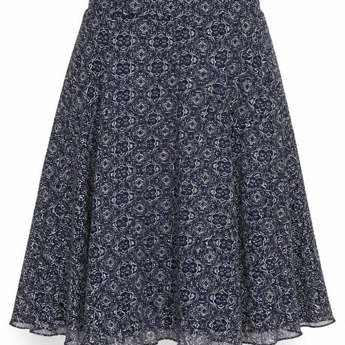 Apricot Womens Blue Geometric Viscose Swing Skirt Size 14