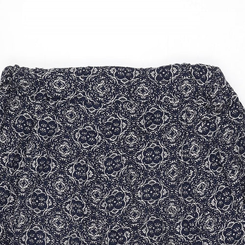 Apricot Womens Blue Geometric Viscose Swing Skirt Size 14