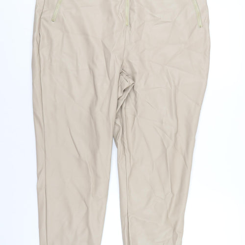 In the Style Womens Brown Polyurethane Trousers Size 39 in L28 in Regular Zip