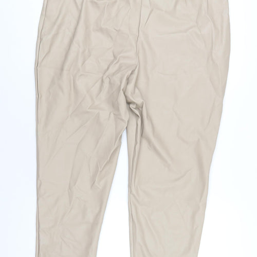 In the Style Womens Brown Polyurethane Trousers Size 39 in L28 in Regular Zip