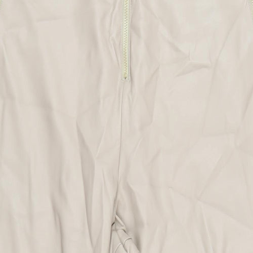 In the Style Womens Brown Polyurethane Trousers Size 39 in L28 in Regular Zip