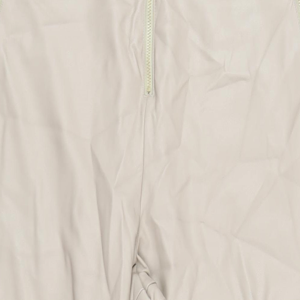 In the Style Womens Brown Polyurethane Trousers Size 39 in L28 in Regular Zip