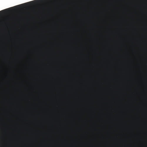 NEXT Womens Black Polyester Basic Button-Up Size 14 Collared