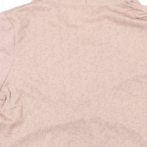 Julipa Womens Pink Polyester Basic T-Shirt Size 16 V-Neck