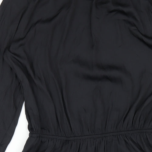 Gap Womens Black Polyester A-Line Size M V-Neck Pullover