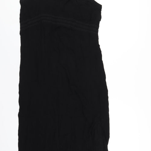 Marks and Spencer Womens Black Viscose A-Line Size 22 V-Neck Pullover