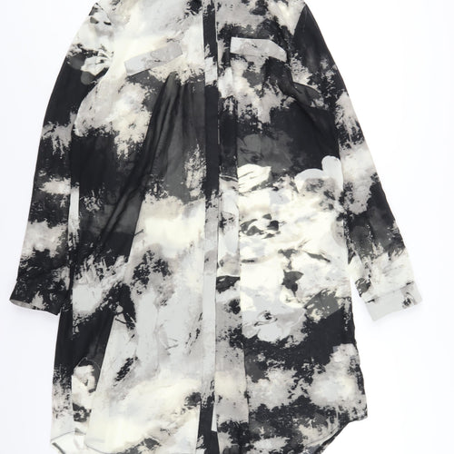 Samya Womens Multicoloured Geometric Polyester Shirt Dress Size 22 Collared Button