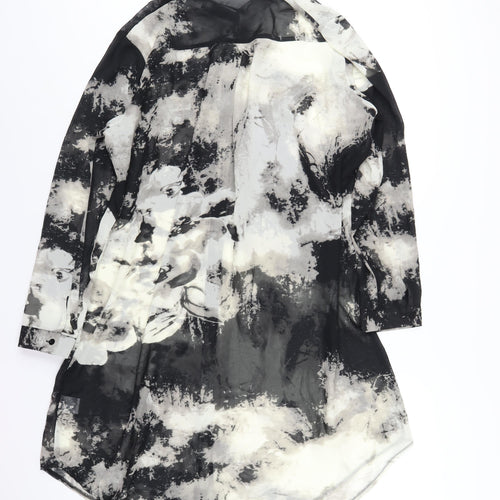 Samya Womens Multicoloured Geometric Polyester Shirt Dress Size 22 Collared Button