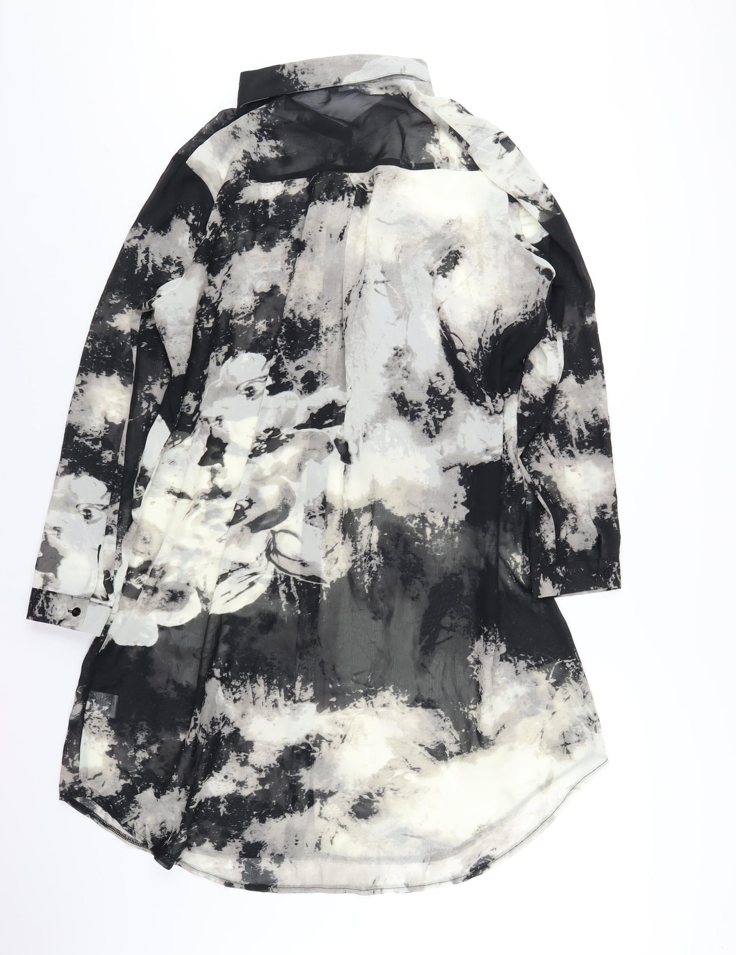 Samya Womens Multicoloured Geometric Polyester Shirt Dress Size 22 Collared Button