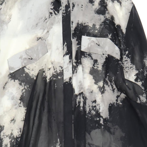 Samya Womens Multicoloured Geometric Polyester Shirt Dress Size 22 Collared Button