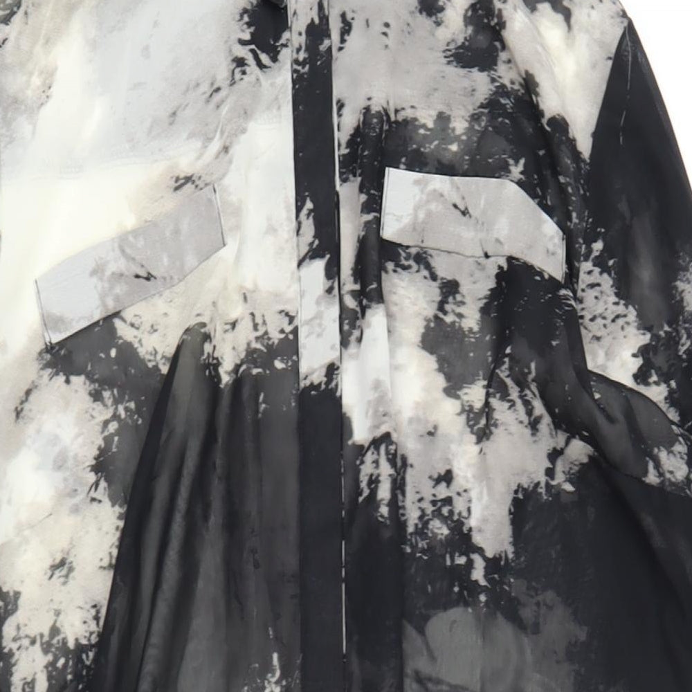 Samya Womens Multicoloured Geometric Polyester Shirt Dress Size 22 Collared Button