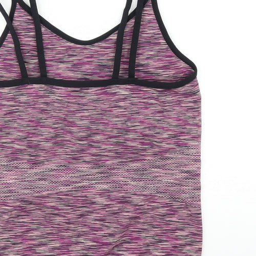 USA Pro Womens Multicoloured Polyester Camisole T-Shirt Size 12 V-Neck Pullover