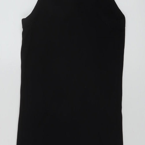 H&M Girls Black Cotton Mini Size 10-11 Years Round Neck Pullover