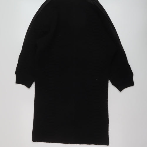 Sandro Womens Black Polyester Tunic Blouse Size 10 Round Neck