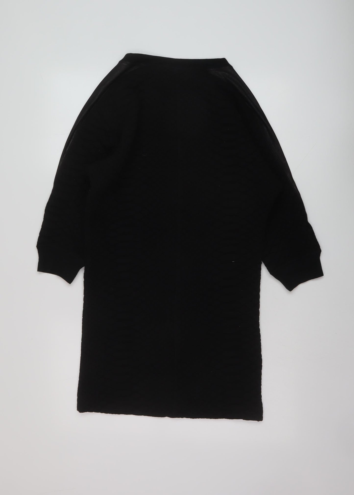 Sandro Womens Black Polyester Tunic Blouse Size 10 Round Neck