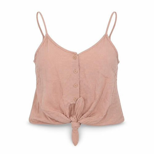 Topshop Womens Pink Viscose Cropped Tank Size 6 V-Neck