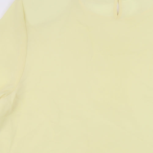 Bonmarché Womens Yellow Polyester Basic T-Shirt Size 20 Round Neck
