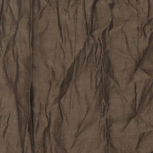 Minuet Womens Brown Linen Straight & Pencil Skirt Size 14 Zip