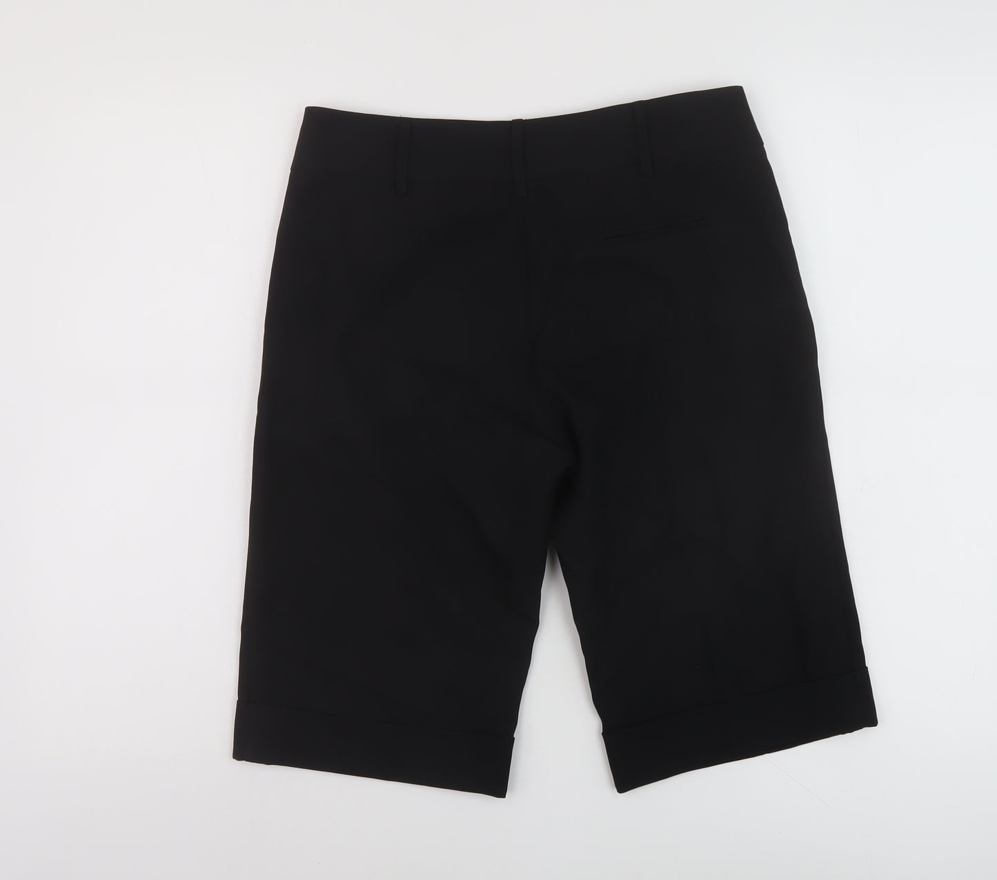 New Look Womens Black Polyester Chino Shorts Size 10 L12 in Regular Button