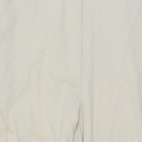 Marks and Spencer Womens Beige Polyester Trousers Size 22 L29 in Regular Button