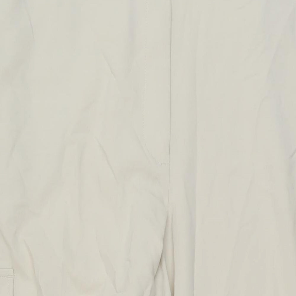 Marks and Spencer Womens Beige Polyester Trousers Size 22 L29 in Regular Button