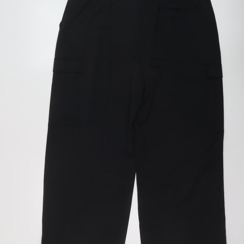 Marks and Spencer Womens Beige Polyester Trousers Size 18 L27 in Regular Hook & Eye