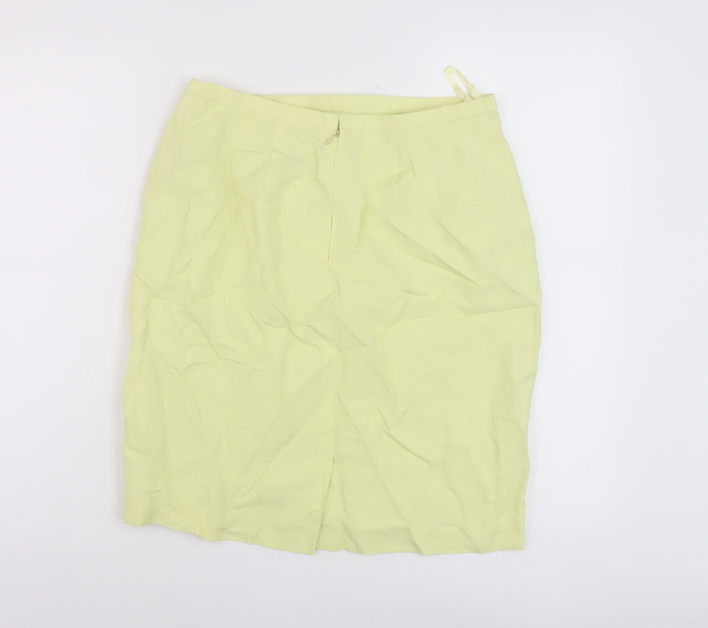 Apriori Womens Green Viscose Mini Skirt Size 14 Zip
