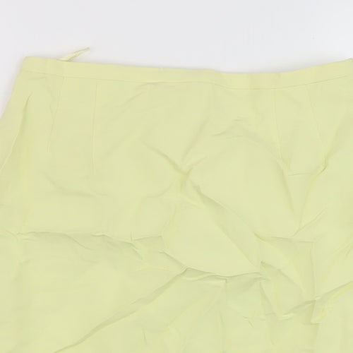 Apriori Womens Green Viscose Mini Skirt Size 14 Zip