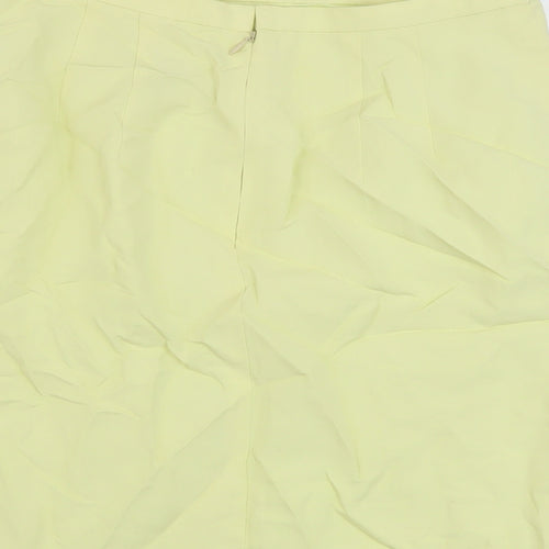Apriori Womens Green Viscose Mini Skirt Size 14 Zip