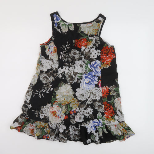 Joe Browns Womens Multicoloured Floral Cotton Basic T-Shirt Size 8 Round Neck