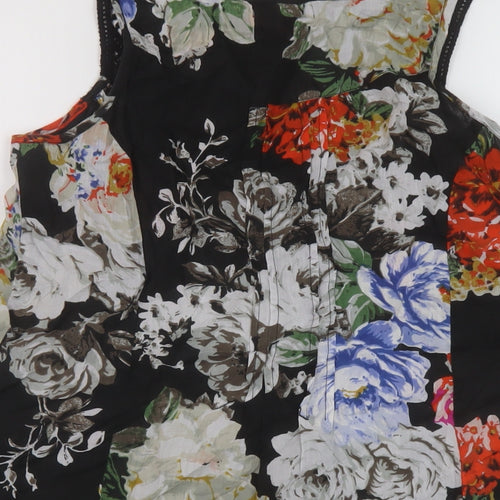 Joe Browns Womens Multicoloured Floral Cotton Basic T-Shirt Size 8 Round Neck