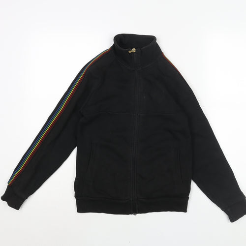 NEXT Boys Black Jacket Size 10 Years Zip - Taped Sleeves