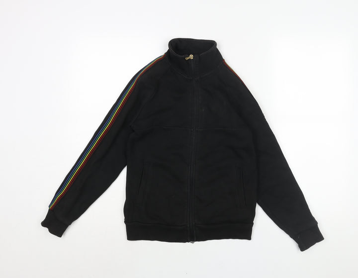 NEXT Boys Black Jacket Size 10 Years Zip - Taped Sleeves