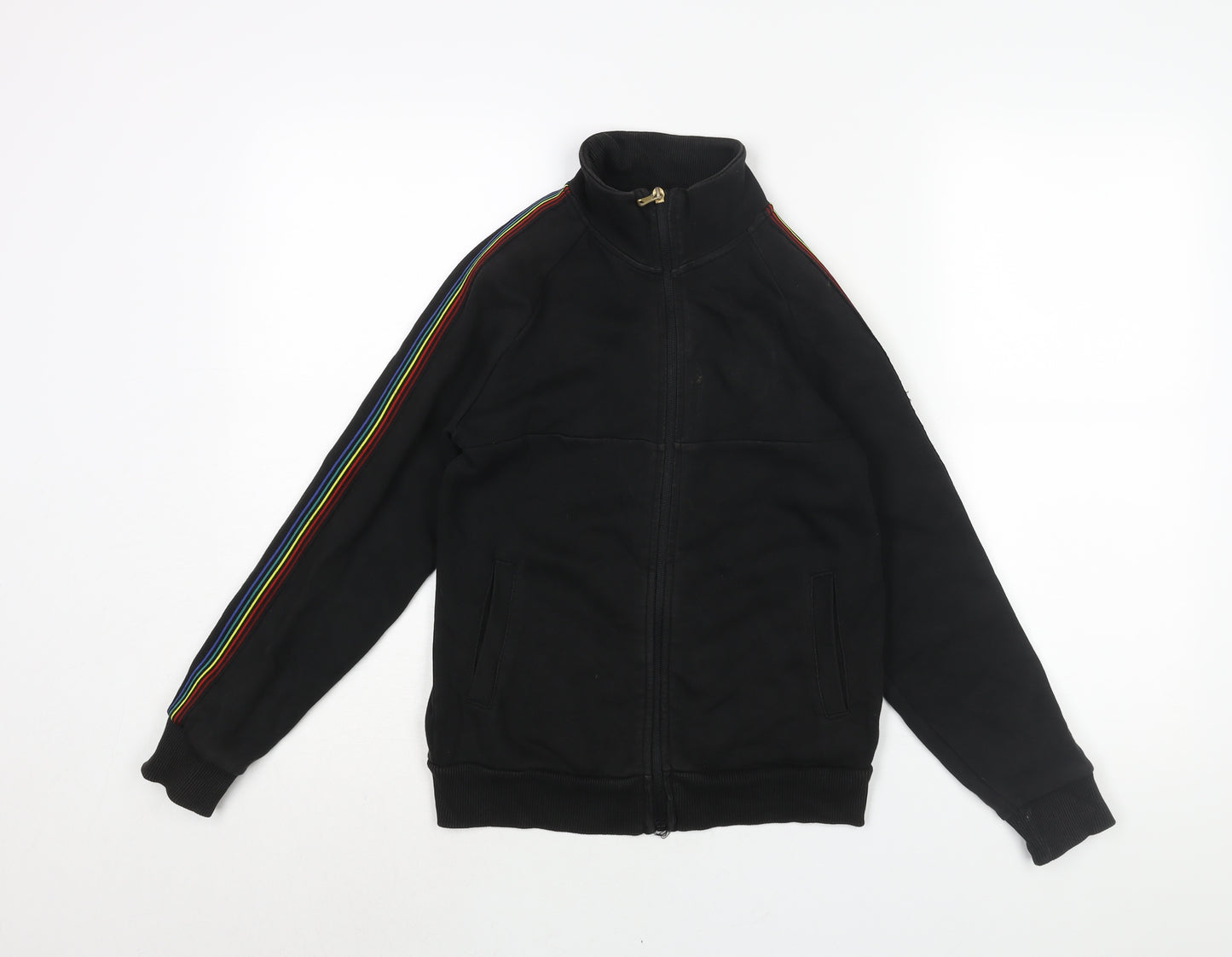 NEXT Boys Black Jacket Size 10 Years Zip - Taped Sleeves