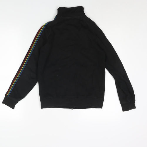 NEXT Boys Black Jacket Size 10 Years Zip - Taped Sleeves