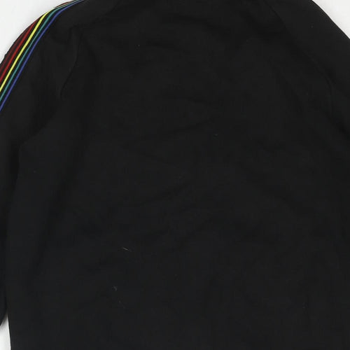 NEXT Boys Black Jacket Size 10 Years Zip - Taped Sleeves