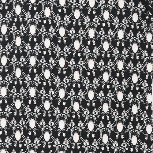 Max Studio Womens Black Geometric Polyester Sheath Size M Round Neck Pullover
