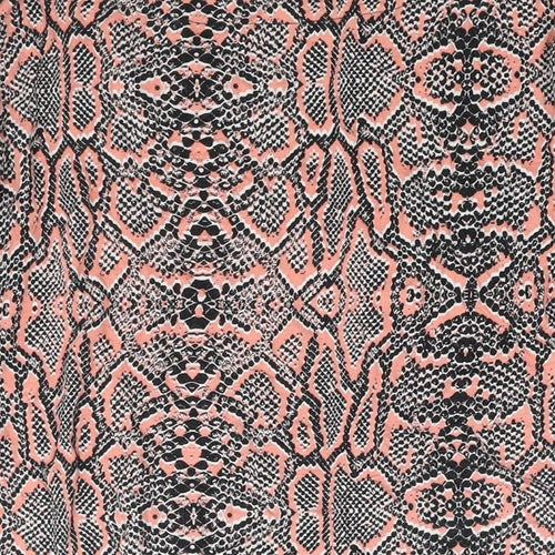 Marks and Spencer Womens Pink Animal Print Viscose Basic Blouse Size 20 Round Neck - Snakeskin Print