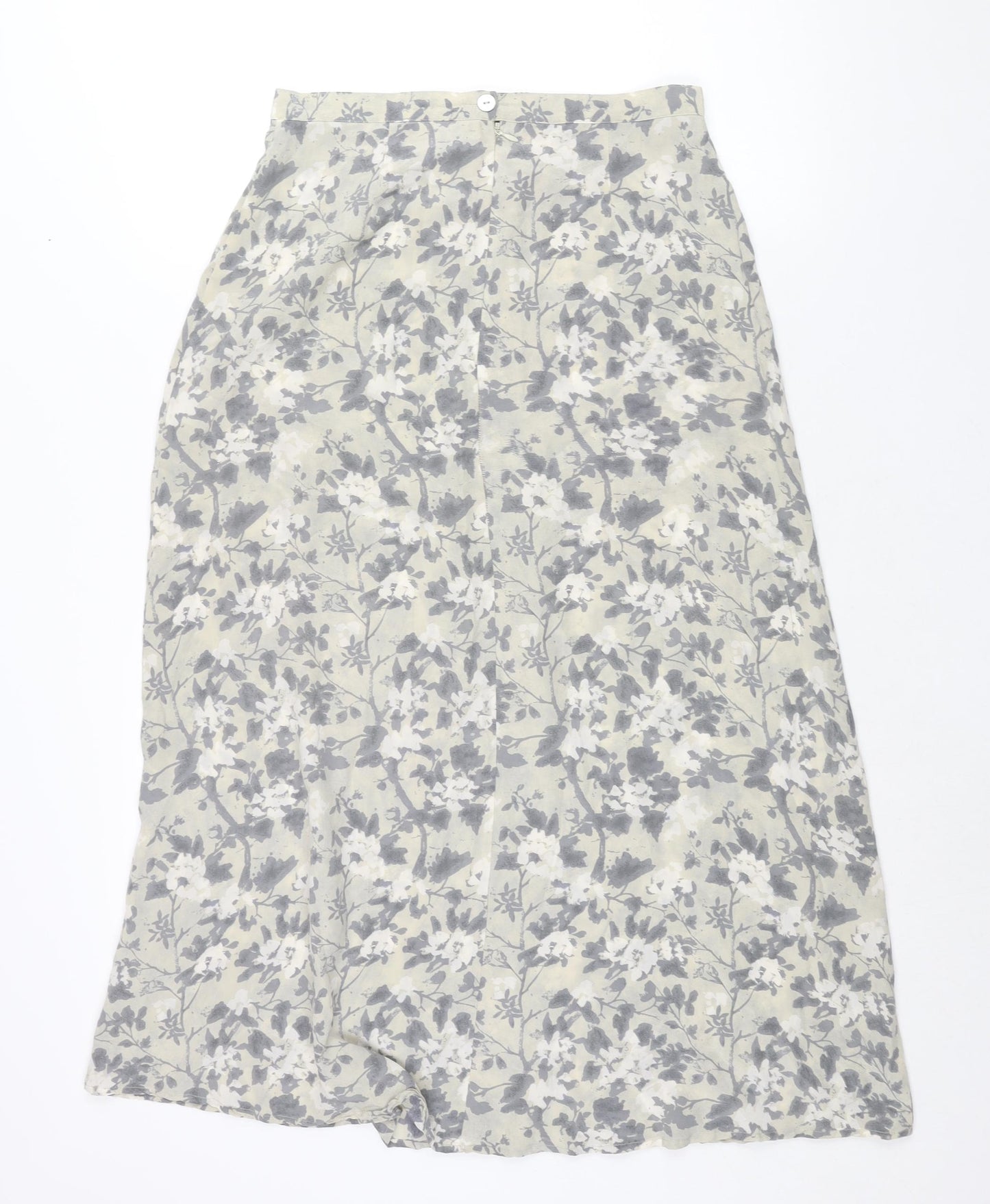 Eastex Womens Grey Floral Polyester A-Line Skirt Size 14 Zip