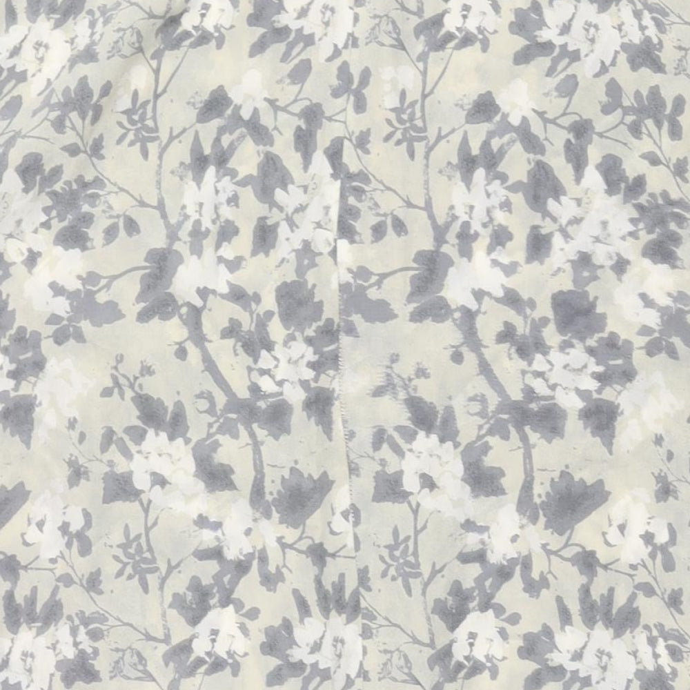 Eastex Womens Grey Floral Polyester A-Line Skirt Size 14 Zip