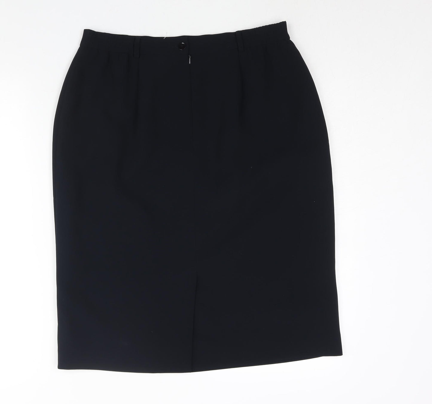 Viyella Womens Blue Polyester Straight & Pencil Skirt Size 14 Zip