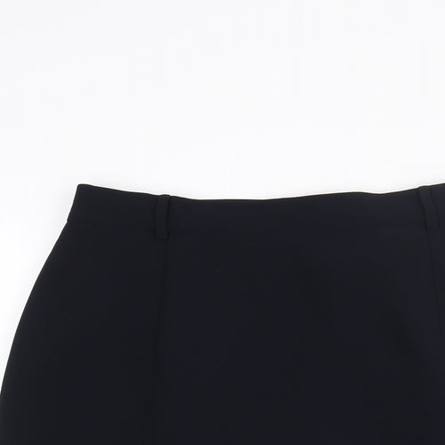 Viyella Womens Blue Polyester Straight & Pencil Skirt Size 14 Zip